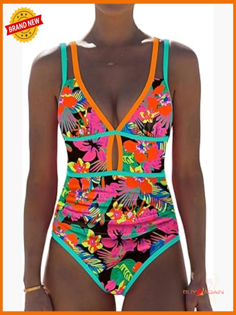 One Piece Swimsuit Tummy Control Cutout Slimming Adjustable Swimwear